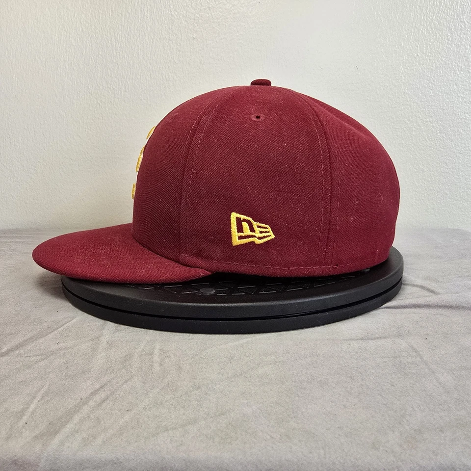 USC Trojans 59FIFTY Fitted Hat – Cardinal/Gold – Size 7 1/4 – New Era – Used - Image 4 of 4
