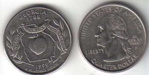 US Quarter 1999 State Series GEORGIA 1788 25 cent coin 25c Philly