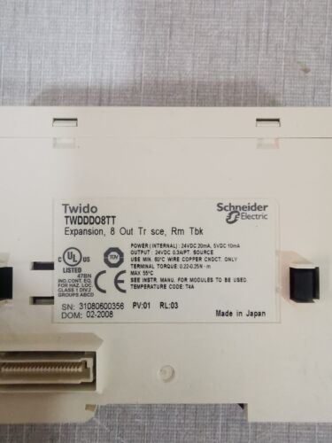 Schneider Electric TWIDO TWDDDO8TT MÓDULO DE EXPANSIÓN 24VDC 2OmA - CON CAJA SUCIA - Imagen 4 de 6