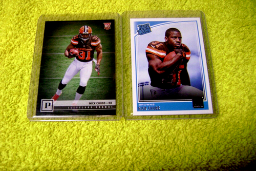 NICK CHUBB 2018 DONRUSS RATED ROOKIE # 308 MT & 2018 CANVAS RC # 316 MINT - Picture 5 of 5