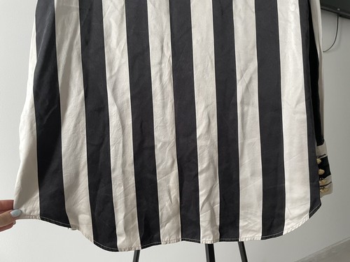 Balmain H&M Women's Silk Striped Blouse Gold Buttons Size EU38 US8 - Picture 11 of 18