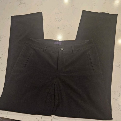 NYDJ Hose Damen 8 schwarz weich gerades Bein Stretch Denim