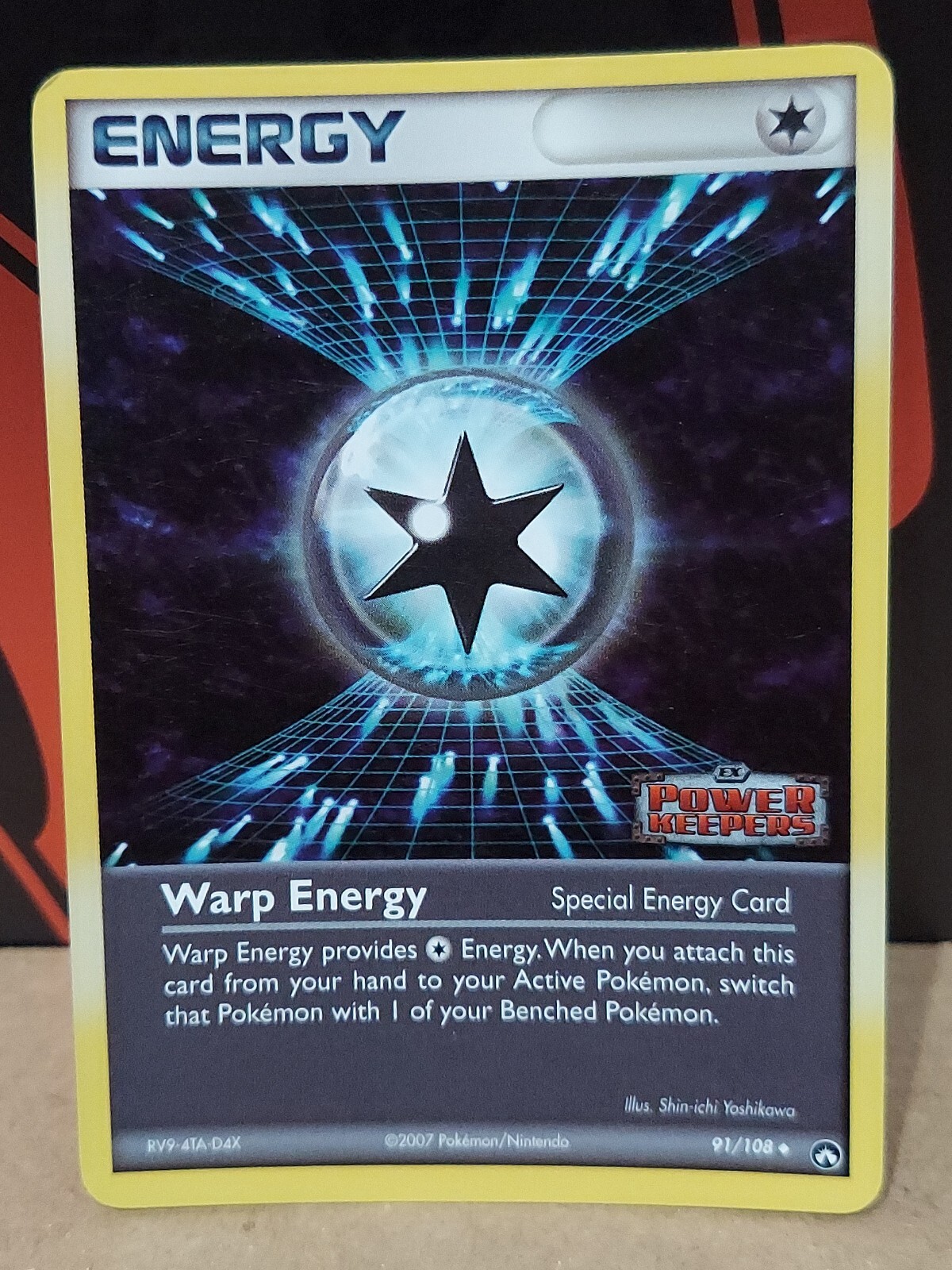 Pokemon Warp Energy 91/108 Reverse Holo Near Mint EX Power Keepers Card