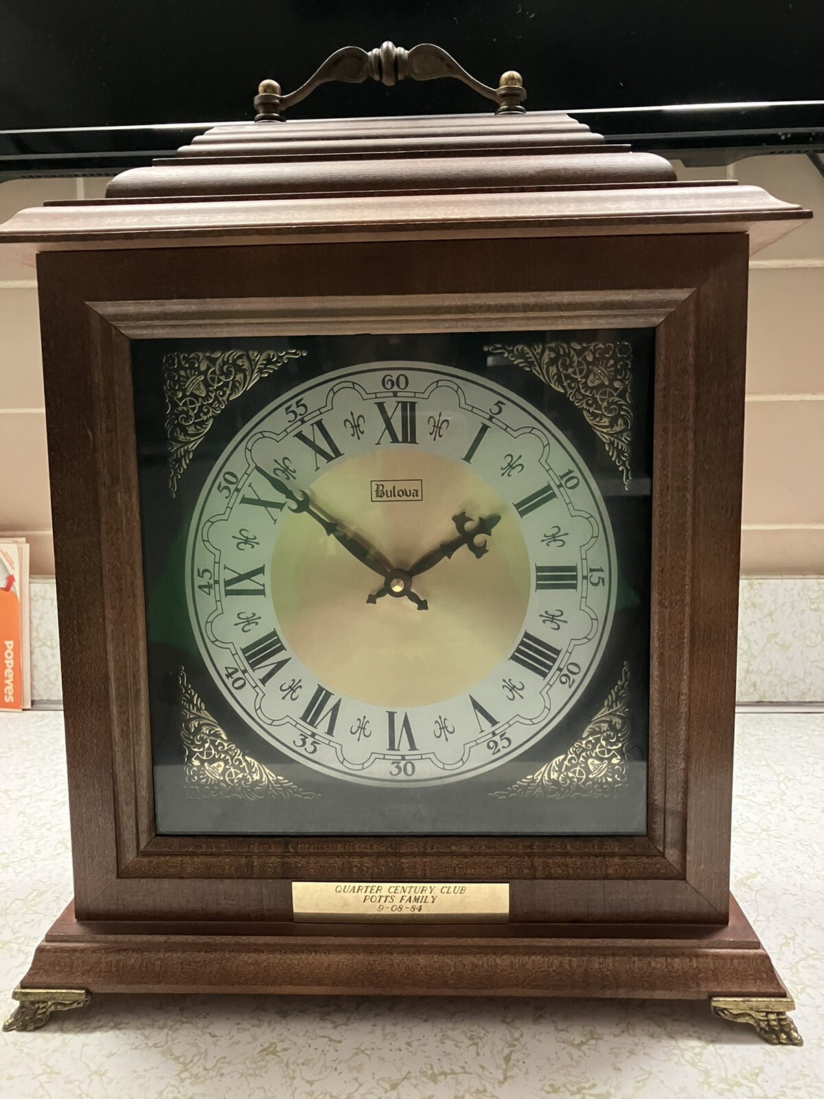 Bulova Mantel Clock -Excellent condition- Working