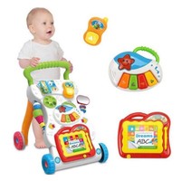 2in1 Baby Walker First Steps Activity Bouncer Musical Toys Car Along Ride On  Go