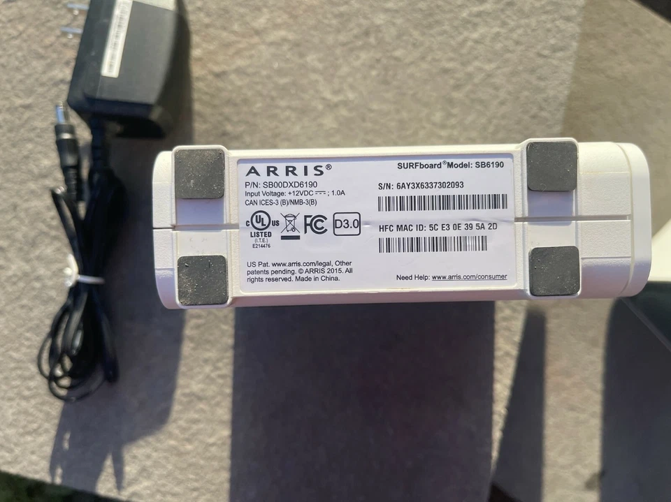 ARRIS SURFboard DOCSIS 3.0 Cable Modem - SB6190 - Image 4 of 4