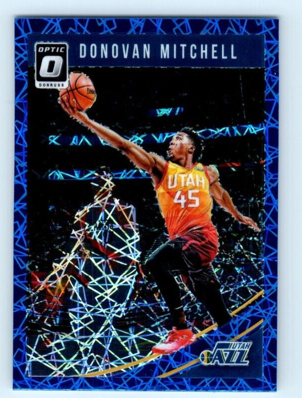 2018-19 Panini Optic Blue Velocity Prizm Donovan Mitchell #63
