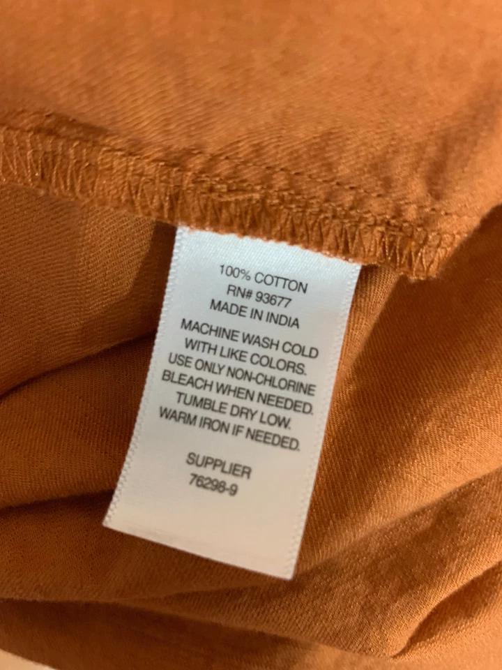 ANA Vestido Naranja Quemado Algodón Niveles Mujer 1X Foto 4 de 4