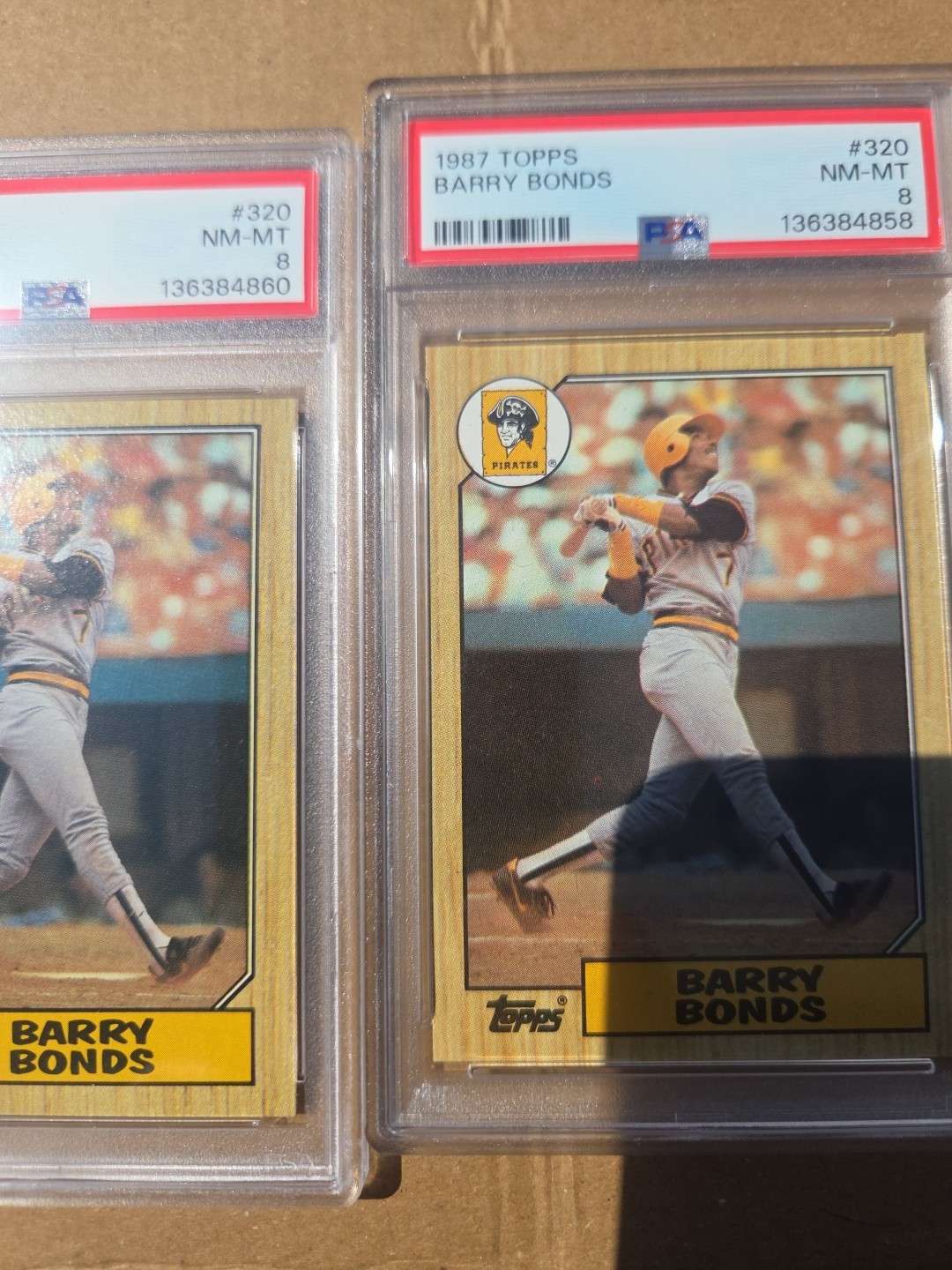 1987 Topps Barry Bonds 320 PSA 8 view 4