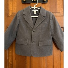 Janie Jack Toddler Boys Blazer Size 2T-3T Gray Two-Button Elbow Patches