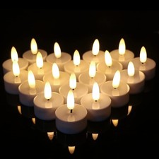 Valentines Decor Battery Operated Flameless Tea Lights With Timer 12 Pack Realis