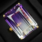 Charming Bi Color Tourmaline 23.72Ct 925 Sterling Silver 24K Gold Handmade Rings