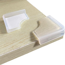 Food-Graded Silicone Clear Corner Protectors, Baby Proofing Table Edge Guards, P