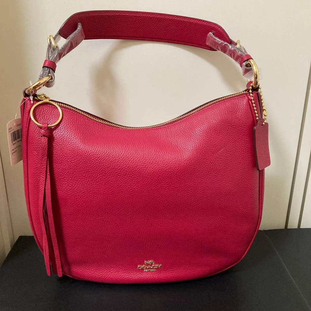 d*4様 COACH ピンク レザー ショルダーバッグ COACH」 ショルダー