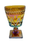 Vintage Indiana Carnival Glass Colony Park Lane Marigold Amber Tumbler Goblet