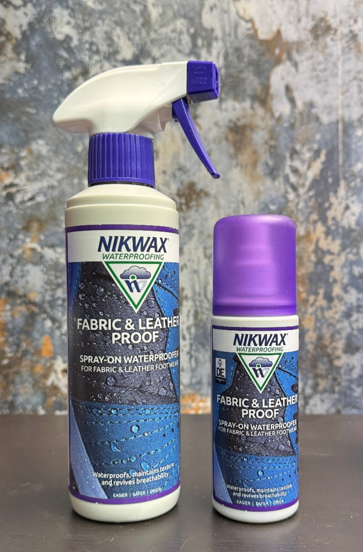 NIKWAX 300ml  and 125ml Spray Fabric & Leather Proof Waterproofer Boots Shoes