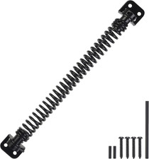 11-1/2" Gate Spring Self Closing, Heavy Duty Black Door Closer Spring, Adjustabl