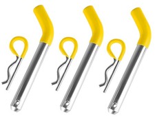 3 Pack Trailer Hitch Pin  Clip with Rubber Grip, 5/8" Diameter, Fits 2"