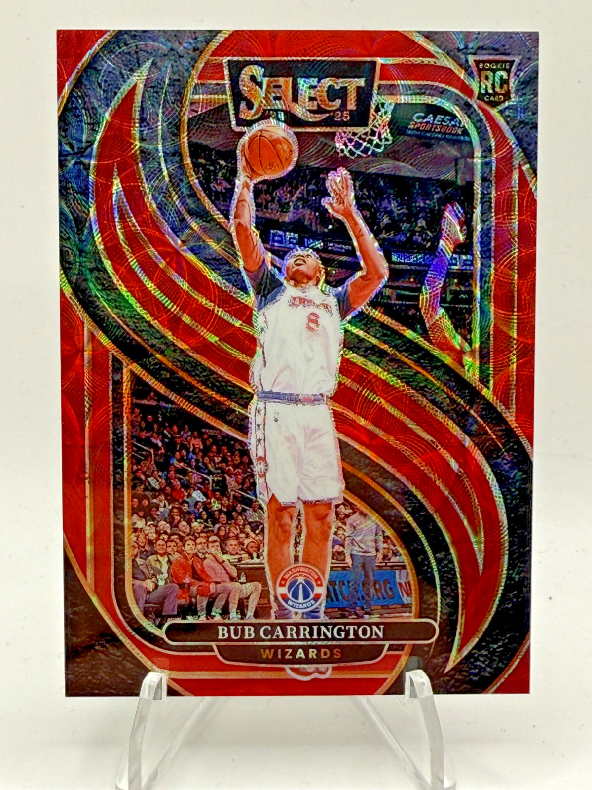 2024-25 Panini Select Bub Carrington #197 RC Rookie Red Scope /249