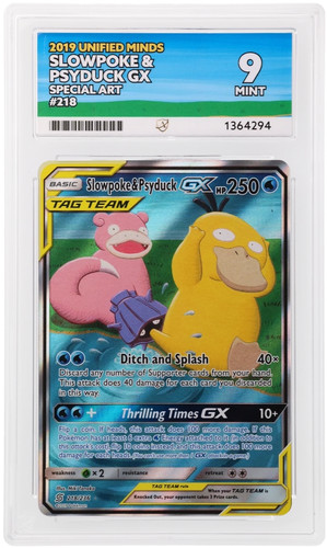 Slowpoke & Psyduck-GX graded ACE 9 for sale on eBay