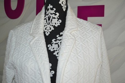 Edel Elvira casuals Blazer weiß Stretch Strick 44
