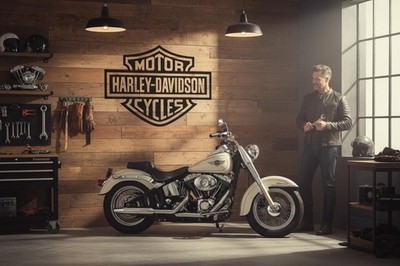Harley Davidson Metal Wall Art – Biker Gift and Garage Wall Decor