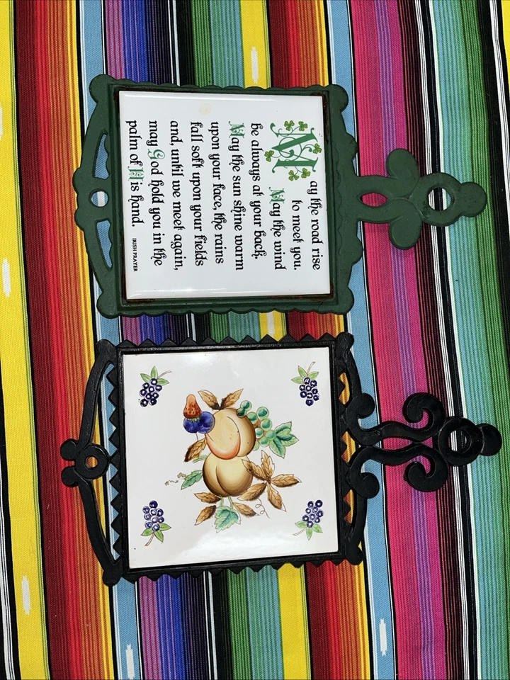 Lot of 2- Vintage Trivits Trivial cast iron And Porcelain 1- Japan 1- 7 Star - Image 2 of 3