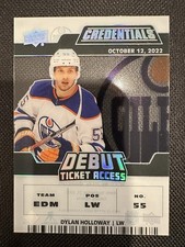 2022-23 Credentials Hockey Dylan Holloway #DTA-DH Debut Ticket Access Clear /249