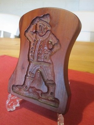 Geschnitzter Keksstempel aus Holz - Made in New Zealand (selten)