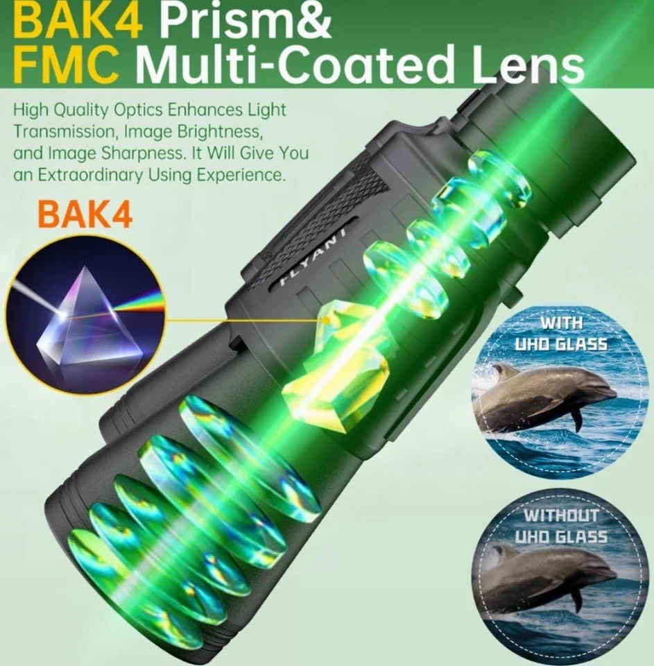 20x50 High Powered Binoculars for Adults Waterproof Compact Binoculars with L... - Image 4 of 4