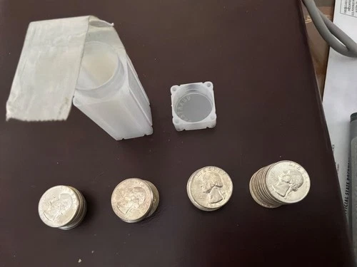 90% Silver Washington Quarters Roll Of 40.  1964 MINT FRESH BU