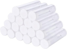 100Pcs Transparent Clear Plastic Small Empty Storage Tubes Bead Container Set Te