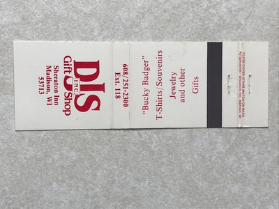 #ad AV172 Matchbook Cover DJS Inc. Gift Shop Madison Wisconsin WI $4.99
