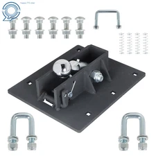 Steel Black Folding Ball Gooseneck Hitch T-Handle U-bolt with 2-5/16-Inch Ball