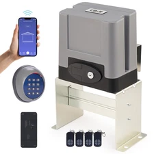 CO-Z 1400lb APP Control Automatic Sliding Gate Opener with Keypad & 4 Remotes