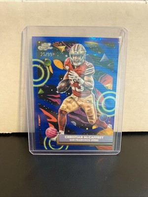 Christian McCaffrey 2025 Topps Cosmic Chrome #86 Blue  /99