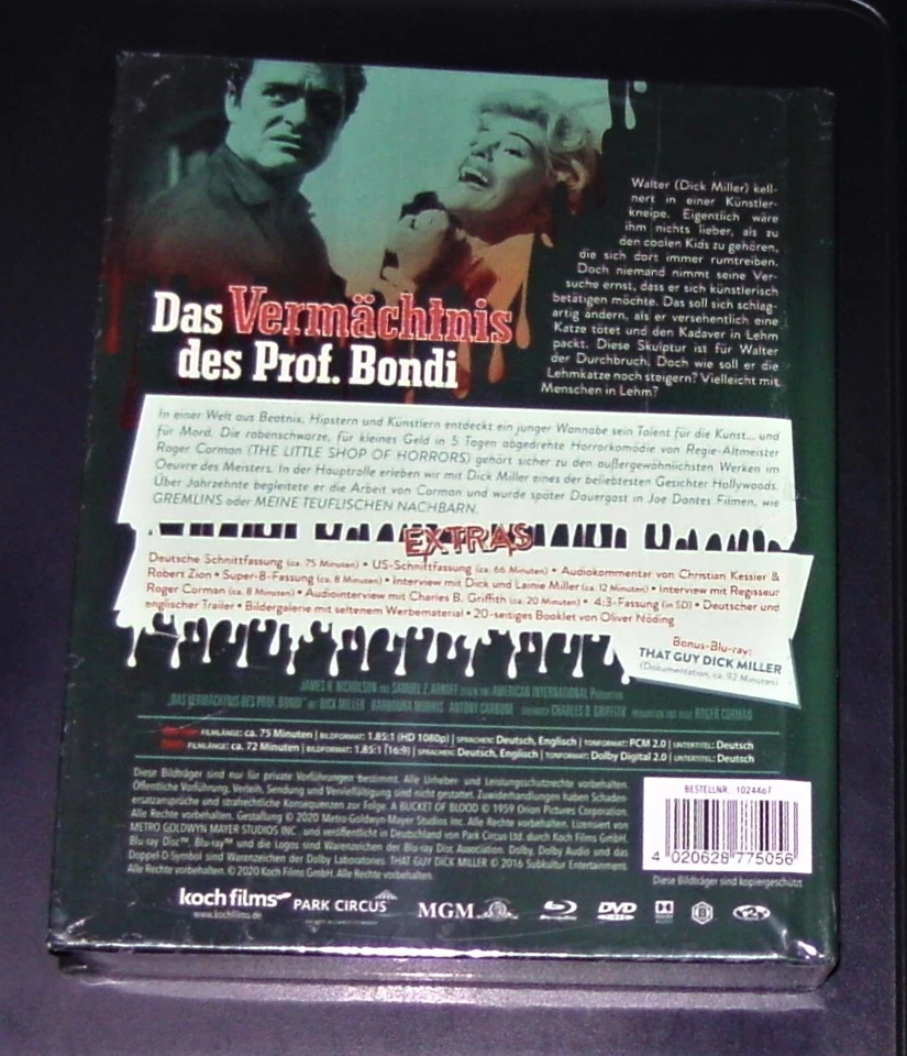 DAS VERMÄCHTNIS DES PROFFESOR BONDI LIMITIERTES MEDIABOOK 2 BLU RAY + DVD NEU - Bild 2 von 4