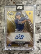 2024 topps black chrome  05/50 Evan Carter on card auto sealed card ungraded 