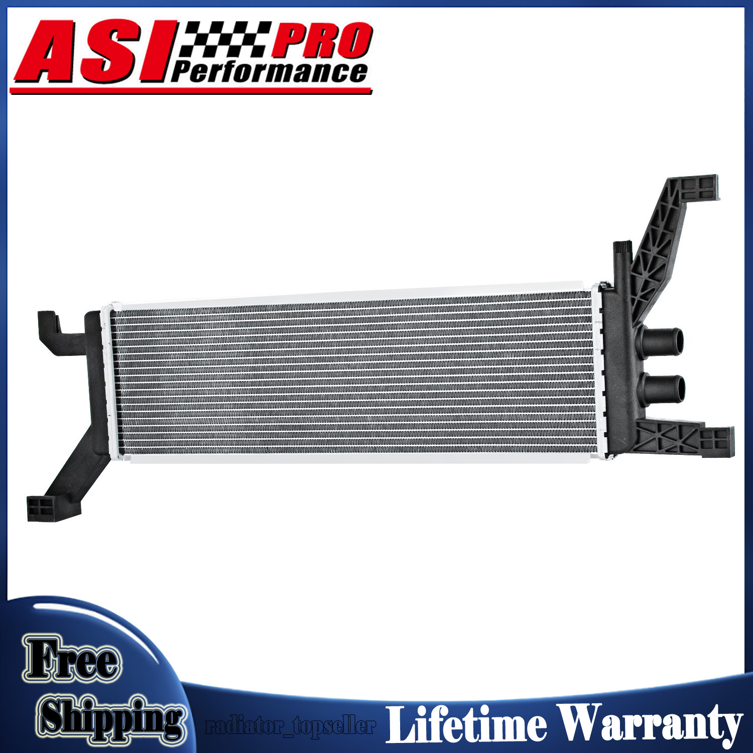 SECONDARY WATER RADIATOR for 13-20 MASERATI QUATTROPORTE GHIBLI #670009821 ASI