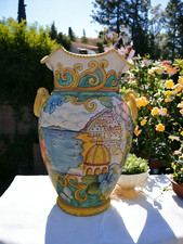 PORTAOMBRELLI IN CERAMICA VIETRESE DA 55 CM DECORATO A MANO