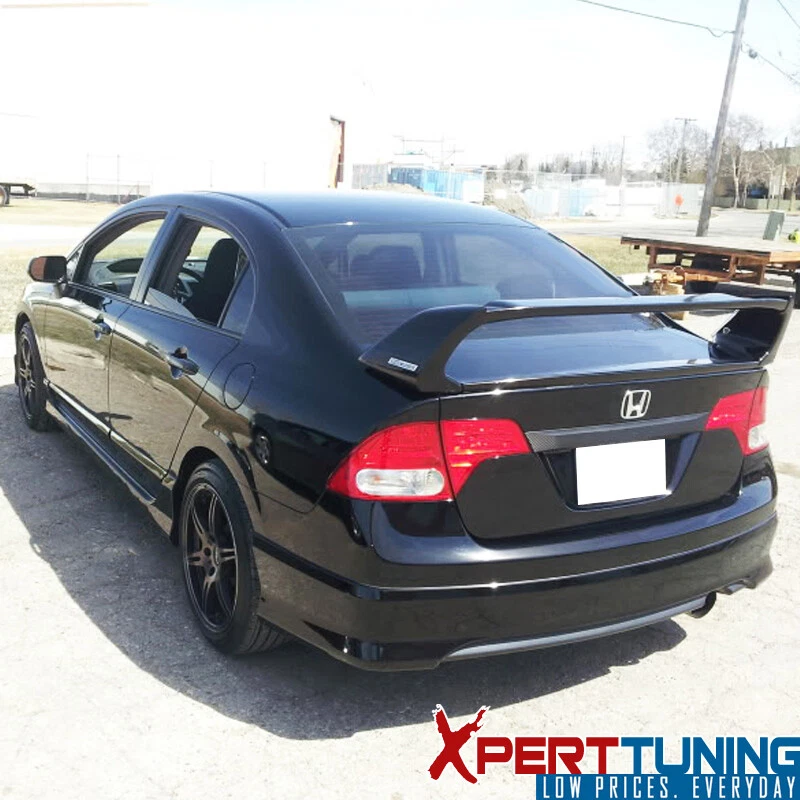 Fits 06-11 Honda Civic Sedan Mugen Rear Trunk Spoiler - Painted Glossy Black Foto 2 de 4