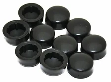 Hex Head Bolt Nut Cover for 1/2" Wrench or Socket Black PD#1/2-180 Set of 10