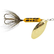 Worden's Rooster Tail 1/8 oz Spinnerbait Yellow Coachdog 2 1/4" Treble Hook 1/Pk