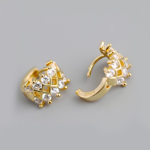 PEQUEÑOS pendientes de aro abragie anchos huecos de plata esterlina 925 F1315 - Imagen 5 de 19