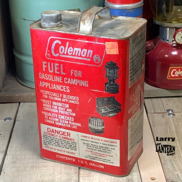 ライト・ランタン 1930's Coleman  Safety Fuel Can Coleman 1970's Lantern Stove 1 Gallon Tin Fuel Can - Vintage