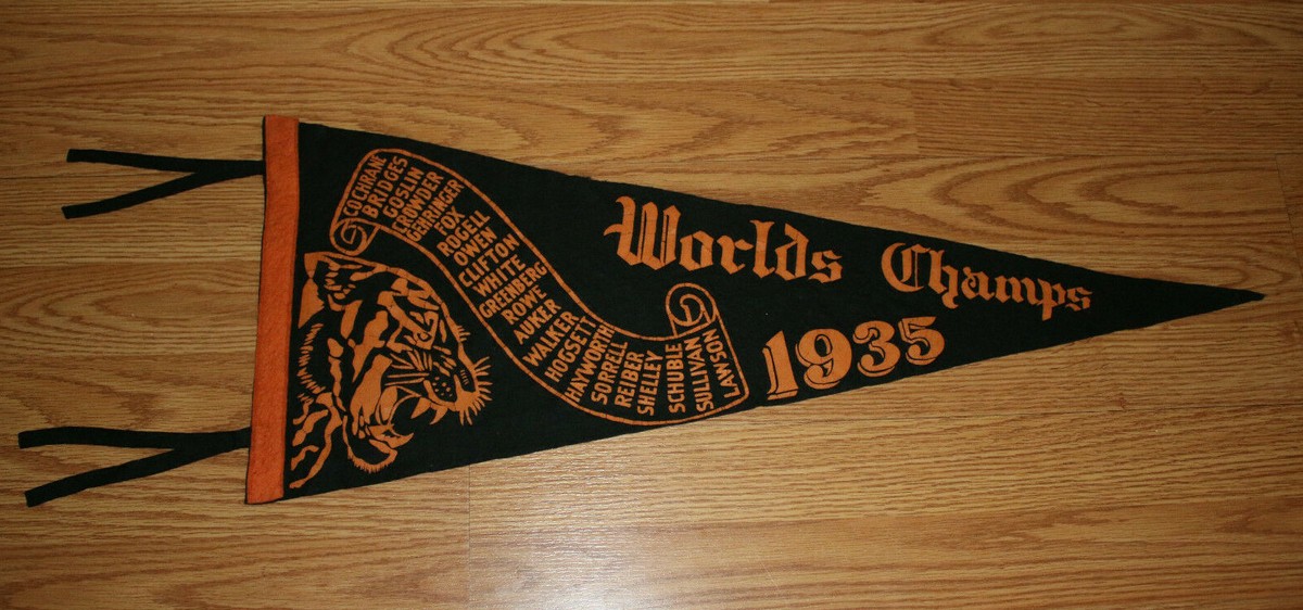 Antique 1935 DETROIT TIGERS World Series Champions baseball Scroll