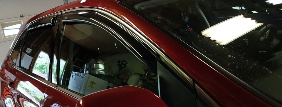 AVS Smoke Rain Guards Vent Visors 3M Tape-On for 15-2024 Ford Edge SUV USA-Made - Image 2 of 4