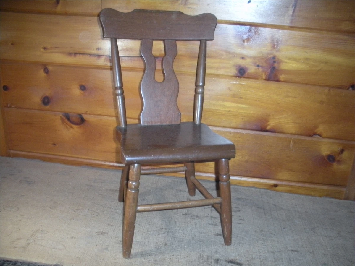 Child's Chair Antique Wood 1920-1949 Time Period Manufactured