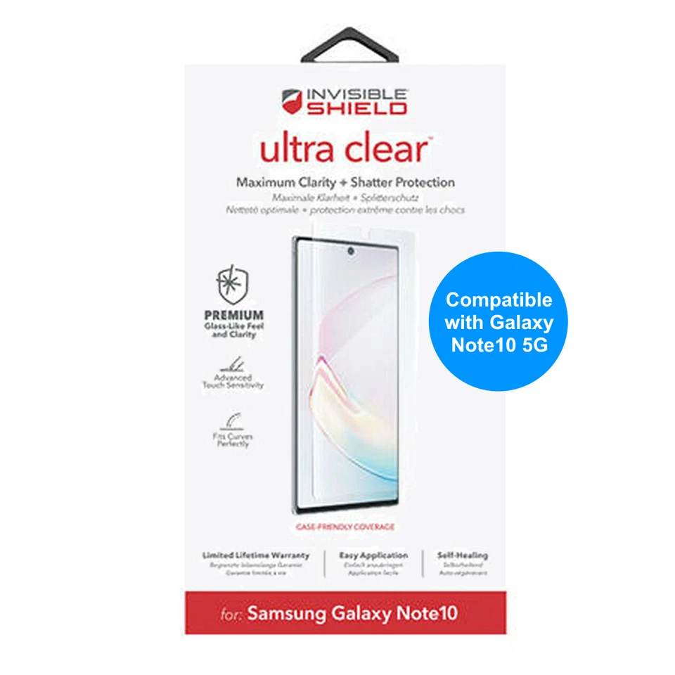 ZAGG Note10 Film Screen Protector Cover Saver for Samsung Galaxy Note 10 5G - Image 2 of 2