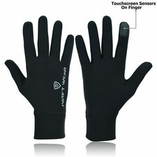 Running Gloves Men's Light Weight Reflect Liner Touchscreen Thermal Sizes S-XXL